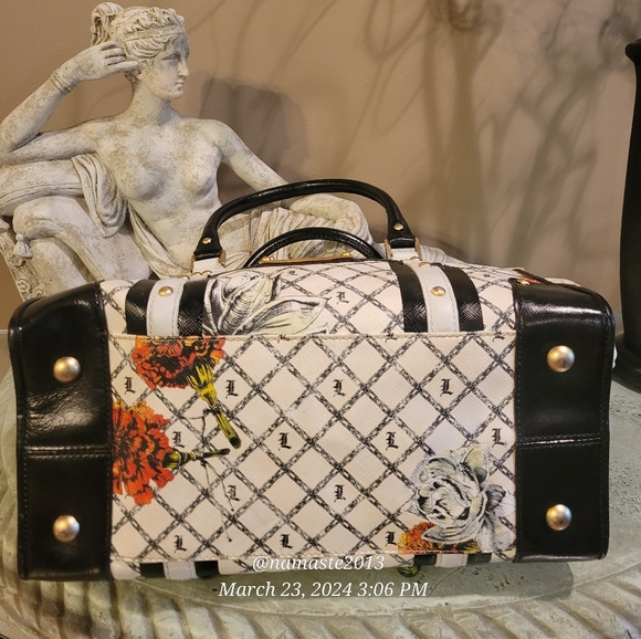 L.A.M.B. by Gwen Stefani Marigold Satchel Leather Luxury Designer Handbag #743 - Picture 6 of 13